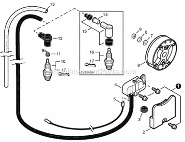Ignition_Flywheel Diagram and Parts List for EB633RT P39213001001 - P39213999999 Shindaiwa Leaf Blower / Vacuum