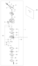Page G Diagram and Parts List for EB802  Shindaiwa Leaf Blower / Vacuum