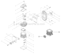 Cylinder Muffler Diagram and Parts List for EB8510RT  Shindaiwa Leaf Blower / Vacuum