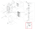 Page F Diagram and Parts List for EB8510  Shindaiwa Leaf Blower / Vacuum