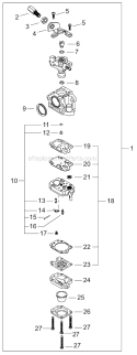 Page J Diagram and Parts List for EB8520RT  Shindaiwa Leaf Blower / Vacuum