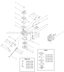 Carburetor Diagram and Parts List for EC7600  Shindaiwa Chainsaw