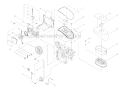 Flywheel, Recoil Starter, Air Filter Diagram and Parts List for EC7600  Shindaiwa Chainsaw