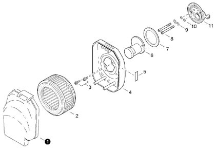 Air Filter Diagram and Parts List for EB500 P30236000000 - P30236999999 Shindaiwa Leaf Blower / Vacuum