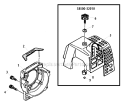 Fan Cover, Cylinder Cover Diagram and Parts List for ES726  Shindaiwa Sprayer