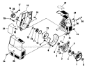 Crankcase, Fan Cover Diagram and Parts List for F20  Shindaiwa Trimmer