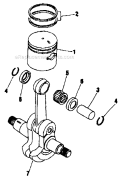 Crankshaft, Clutch Diagram and Parts List for F20  Shindaiwa Trimmer