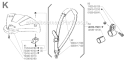Page K Diagram and Parts List for F230  Shindaiwa Trimmer