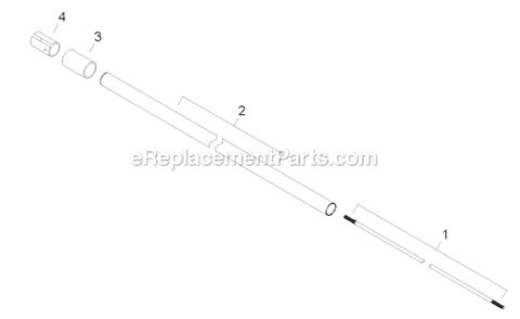 Main Pipe Diagram and Parts List for PS344 T15513001001-T15513999999 Shindaiwa Power Broom