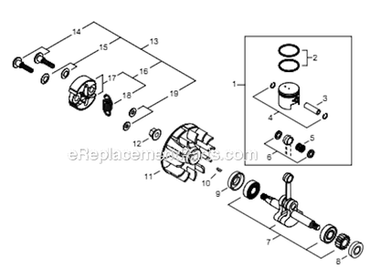 Page C Diagram and Parts List for PS344 T15411001001 - T15411999999 Shindaiwa Power Broom