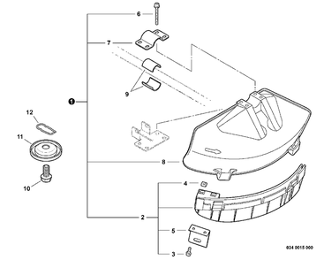 Debris Shield - Plastic Diagram and Parts List for BCK-9 99922201622 Shindaiwa Trimmer
