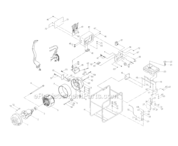 Page A Diagram and Parts List for G2000  Shindaiwa Generator