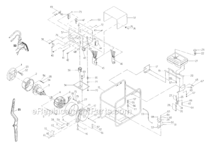 Page A Diagram and Parts List for G4000  Shindaiwa Generator
