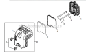 Page J Diagram and Parts List for GP344 T16011001001 - T16011999999 Shindaiwa Water Pump