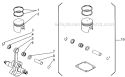 Piston, Crankshaft Diagram and Parts List for GP45  Shindaiwa Water Pump