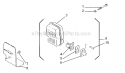 Muffler Diagram and Parts List for HT20  Shindaiwa Hedge Trimmer