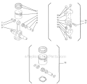 Piston Assembly Diagram and Parts List for HT20  Shindaiwa Hedge Trimmer