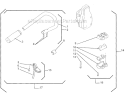 Handle Assembly Diagram and Parts List for HT20  Shindaiwa Hedge Trimmer