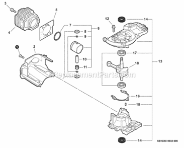Part Location Diagram of A160002480 Shindaiwa Cover, Engine