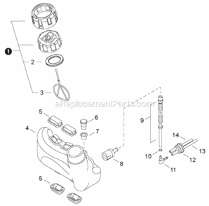 Part Location Diagram of P021041580 Shindaiwa Cap Assembly