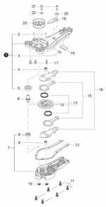 Part Location Diagram of A556001430 Shindaiwa Drum, Clutch