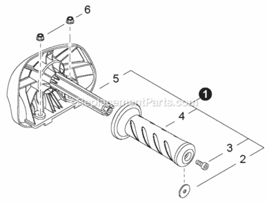 Front_Handle Diagram and Parts List for HT232 T23111001001 - T23111999999 Shindaiwa Hedge Trimmer