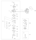 Carburetor Diagram and Parts List for LE2510  Shindaiwa Edger