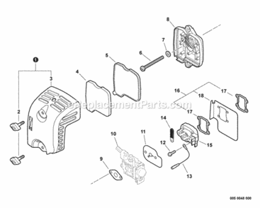 Intake Diagram and Parts List for LE254 T13212001001 - T13212999999 Shindaiwa Edger