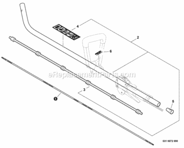 Main_Pipe_Assembly Diagram and Parts List for LE254 T13212001001 - T13212999999 Shindaiwa Edger
