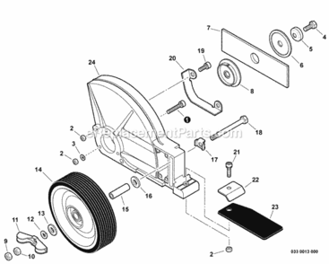 Edging_Assembly_--_Metal Diagram and Parts List for LE254 T13212001001 - T13212999999 Shindaiwa Edger