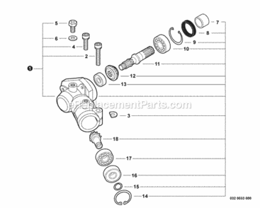 Gear_Case Diagram and Parts List for LE254 T13311001001 - T13311999999 Shindaiwa Edger