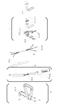 Throttle Lever Diagram and Parts List for LE260  Shindaiwa Edger