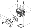 Cylinder Diagram and Parts List for LE260  Shindaiwa Edger