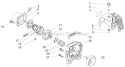 Fan Cover Diagram and Parts List for LE260  Shindaiwa Edger