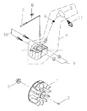 Flywheel, Ignition Diagram and Parts List for M2510  Shindaiwa Trimmer