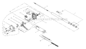 Outer Tube, Throttle Lever Diagram and Parts List for M2510  Shindaiwa Trimmer