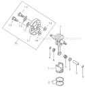 Page C Diagram and Parts List for R40F-T  Shindaiwa Brush Cutter