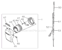 Page F Diagram and Parts List for R40F-T  Shindaiwa Brush Cutter