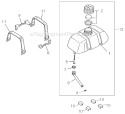 Page H Diagram and Parts List for R40F-T  Shindaiwa Brush Cutter
