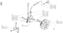 Page E Diagram and Parts List for RC-45  Shindaiwa Brush Cutter
