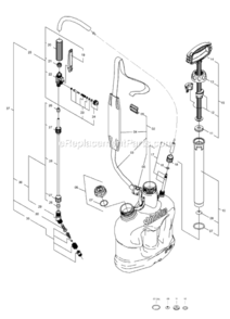 Page A Diagram and Parts List for SP-150  Shindaiwa Sprayer