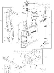 Page A Diagram and Parts List for SP518  Shindaiwa Sprayer