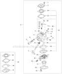 Page F Diagram and Parts List for SV212 P02611001001-P02611999999 Shindaiwa Leaf Blower / Vacuum