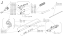 Page J Diagram and Parts List for T-18  Shindaiwa Trimmer