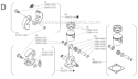 Page D Diagram and Parts List for T-18  Shindaiwa Trimmer
