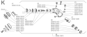 Page K Diagram and Parts List for T-20  Shindaiwa Trimmer