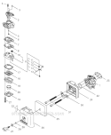 Carburetor, Air Filter Diagram and Parts List for T230XR-EMC 36005665-36007144 Shindaiwa Trimmer