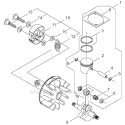 Piston, Clutch Diagram and Parts List for T230XR-EMC 36005665-36007144 Shindaiwa Trimmer