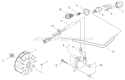 Flywheel, Ignition Coil Diagram and Parts List for T230XR-EMC 36005665-36007144 Shindaiwa Trimmer