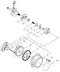 Starter Diagram and Parts List for T230XR-EMC 9013195-9095664 Shindaiwa Trimmer